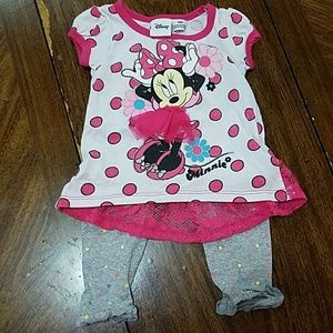 Minnie Mouse Shirt and Polka Dot Leggings
